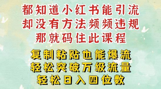 小红书靠复制粘贴一周突破万级流量池干货，以减肥为例，每天稳定引流变现四位数【揭秘】-追梦聊项目